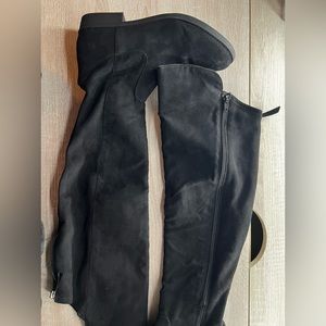 Black knee high boots